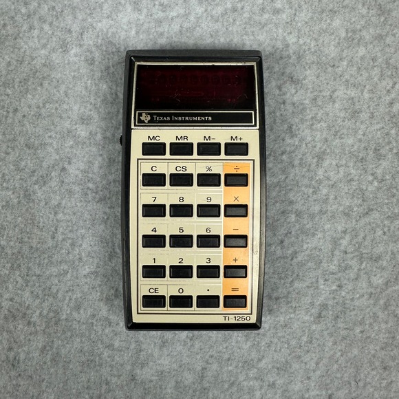 Texas Instruments Other - Vintage Texas Instruments TI-1250 Electronic Calculator Red LED Display 1976